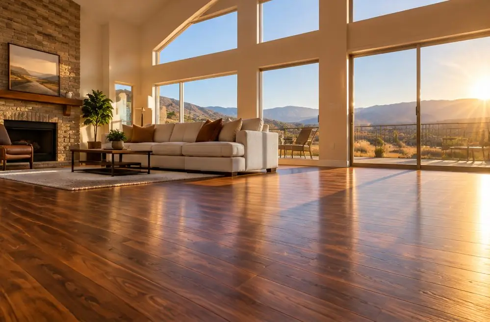 Illustration: a hardwood floor in a typical Coyote Canyon and Hunter's Ridge home